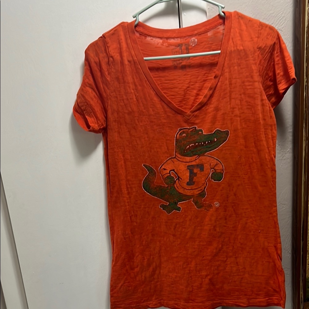 University of Florida Orange Gator Graphic Sheer T-Shirt